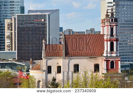Vilnius, April 21: The Head Office Of Swedbank On April 21, 2018 In Vilnius, Lithuania. Swedbank Is 