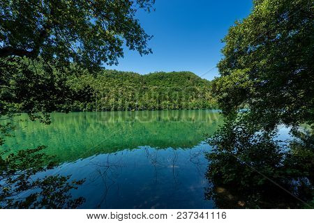 Lago Di Levico (lake Of Levico Terme) In Valsugana, Trentino Alto Adige, Northern Italy, Europe