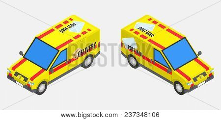 New Postal Isometric Transport.stock Vector Image Illustration