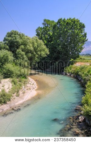 Small And Winding River In The Preveza Area. Greece