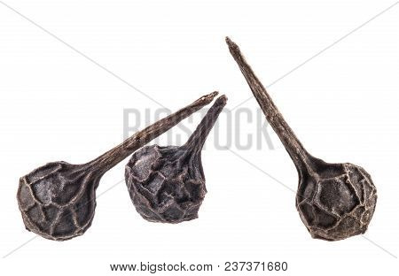 Black Peppercorn (cubeb) Isolated On White Background