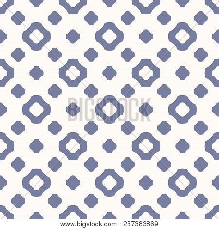 Cute Vintage Seamless Pattern In Trendy Pastel Colors, Blue Serenity And White Beige. Abstract Geome