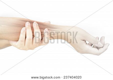 Wrist Muscle Pain White Background Wrist Pain