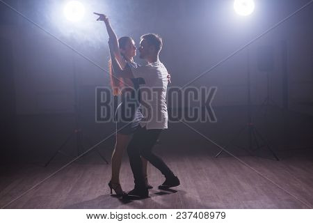 Couple Dancing Social Danse Kizomba Or Bachata Or Semba.