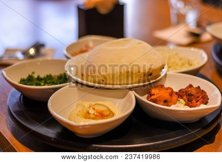Delicious Lunch Set In The Indian Restaurant