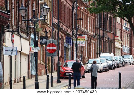 Rotherham, Uk - July 10, 2016: People Visit Rotherham, Uk. Rotherham Is A Large Town In South Yorksh