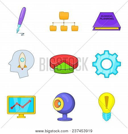 Appendix Icons Set. Cartoon Set Of 9 Appendix Vector Icons For Web Isolated On White Background