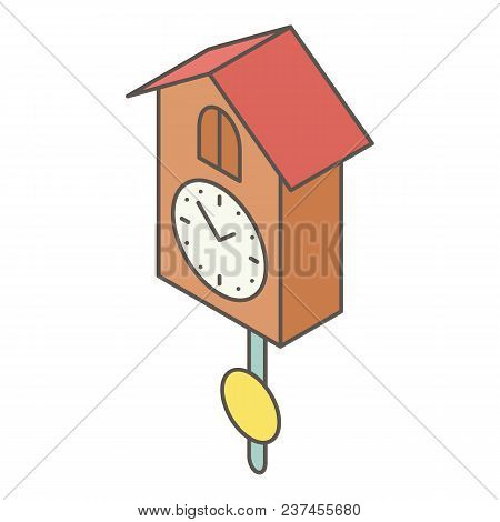 Cuckoo Clock Icon. Isometric Illustration Of Cuckoo Clock Vector Icon For Web