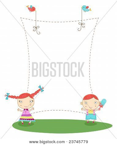 Telaio con i bambini