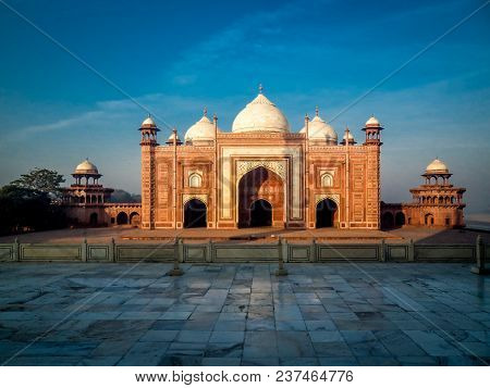 The Mosque At The Taj Mahal, Agra, India