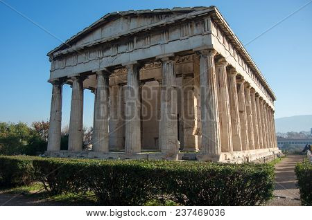 Temple Of Hephaestus In Ancient Agora, Athens, Greece