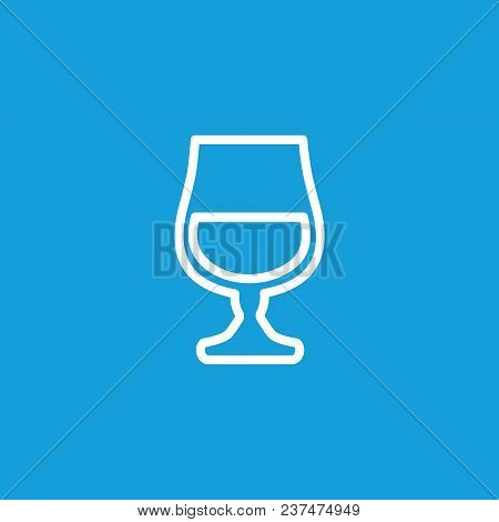 Icon Of Cognac Glass. Hard Liquor, Brandy, Whiskey. Whiskey And Bar Concept. Can Be Used For Topics 