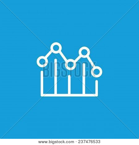 Line Icon Of Line Graph. Scatter Plot Chart, Diagram, Correlation. Marketing Concept. Can Be Used Fo
