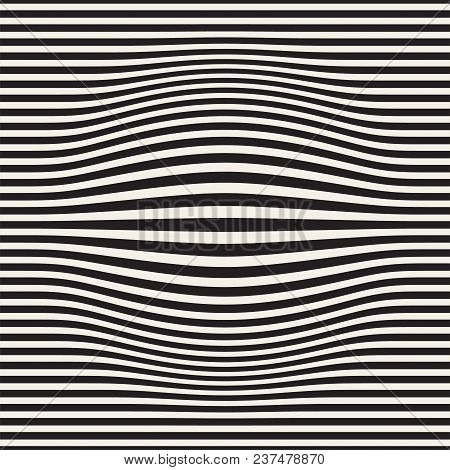 Halftone Bloat Effect Optical Illusion. Abstract Geometric Background Design. Vector Seamless Retro 