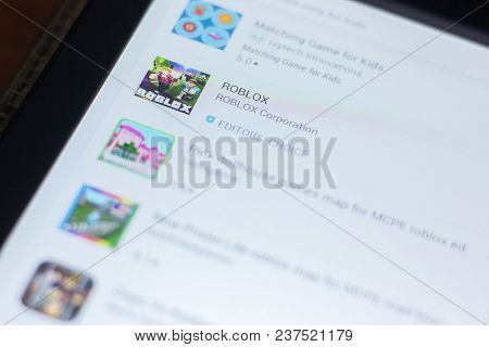 Ryazan, Russia - April 19, 2018 - Roblox Icon On The List Of Mobile Apps