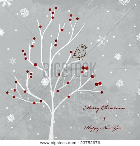 Winter retro background for christmas invitation