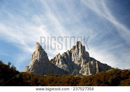 Aiguille Ansabere Peak in Lescun Cirque, Aspe Valley, Pyrenees, France.
