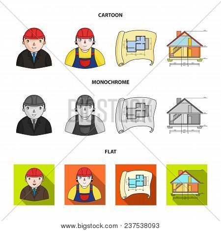 Engineer-constructor, Construction Worker, Site Plan, Technical Drawing Of The House. Architecture S
