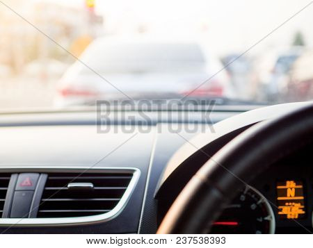Blurred Driving Car In The Rush Hours