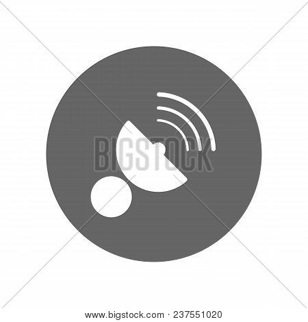 Satellite Radar. Gps Glonass Button. Vector Icon.