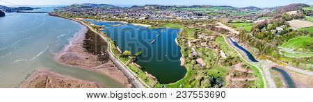 Aerial View Of The Conwy Area In North Wales - United Kindom