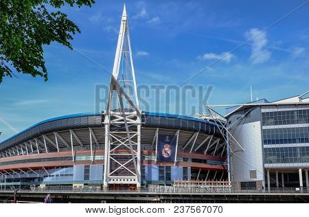 Cardiff, Wales - May 21st, 2017; Millennium Football Stadium In Cardiff City.