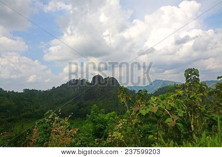Panoramic Gentong Hill And Valley At Gedangsari, Gunungkidul, Yogyakarta, Indonesia.
