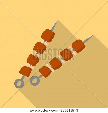 Shashlik Icon. Flat Illustration Of Shashlik Vector Icon For Web