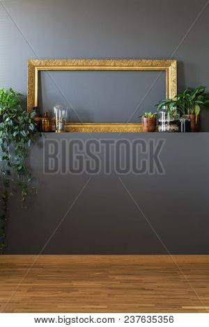 Empty Frame On Shelf