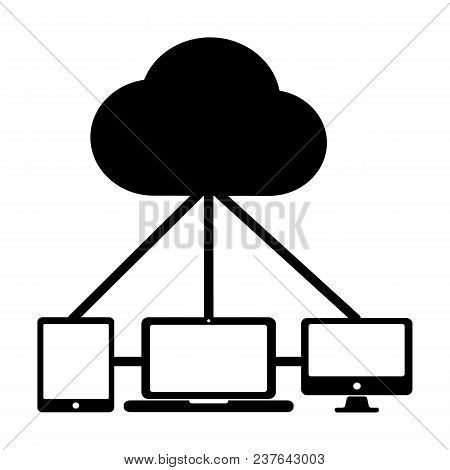 Cloud And Information Technology Icon.social Connection.96x96 For Web Graphics And Apps. Simple Mini