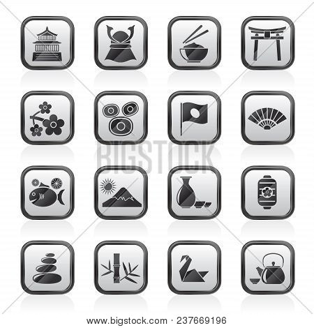 Typical Japan Culture Icons - Vector Icon Set