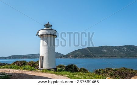 Lighthouse On Sardinian Coast Near Maristella
