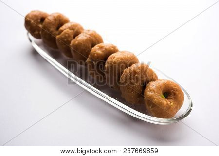 Balushahi Is A Traditional Dessert From The Indian Subcontinent Served In A Plate