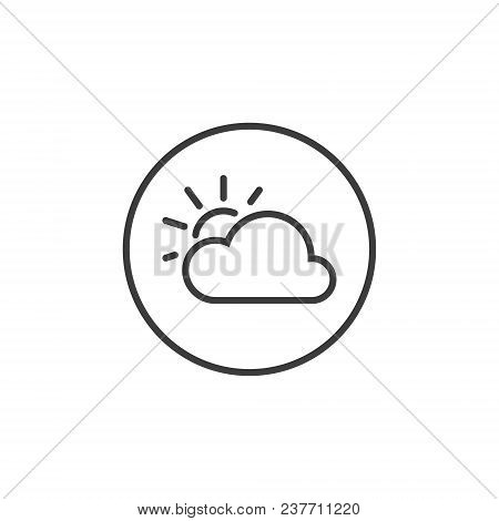 Black And White Variable Cloud Icon In The Round Frame