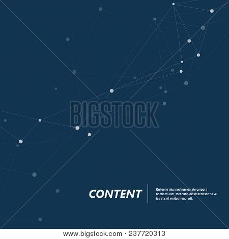 Vector Digital Technology Concept With Polygonal Shapes.