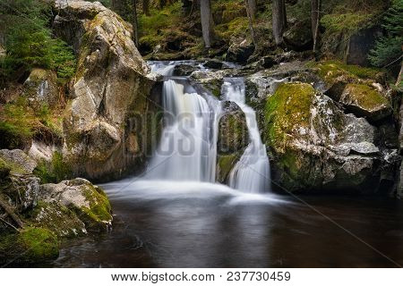 Krai Woog Gumpen Waterfall In Black Forest, Germany