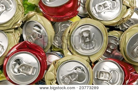 Textura de latas despedaçadas