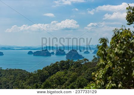 Aerial View Of Ao Nang Coastine In Krabi Province, Thailand