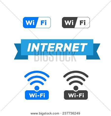 Wireless And Wifi Icons. Wireless Network Symbol Wifi Icon. Wireless And Wifi Vector