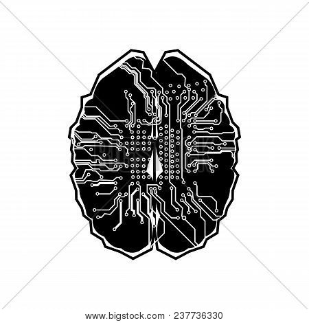 Cyber Brain Concept Technology. Illustration Vector Design