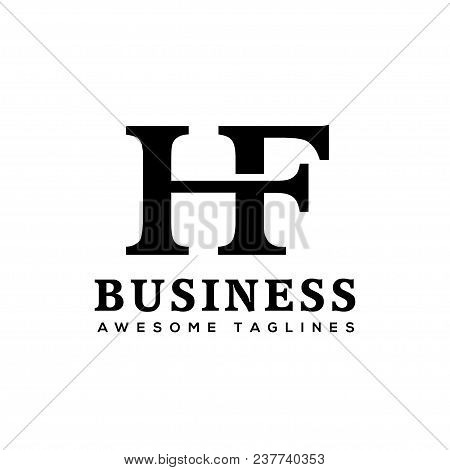 Creative Letter Hf Logo Design Elements. Simple Letter Hf Letter Logo,business Corporate Letter Hf L