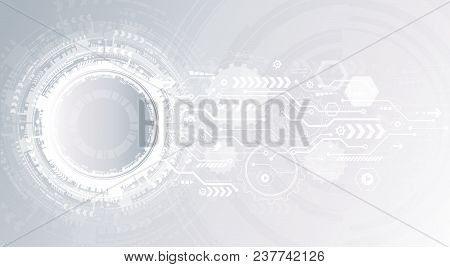 Abstract Technological Background With Various Technological Elements. Structure Pattern Technology 