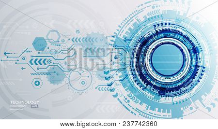 Abstract Technological Background With Various Technological Elements. Structure Pattern Technology 