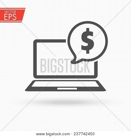 Ecommerce Web Internet Icon. Online Sale Shopping Symbol. Internet Business Commerce Illustration. M