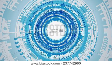 Abstract Technological Background With Various Technological Elements. Structure Pattern Technology 