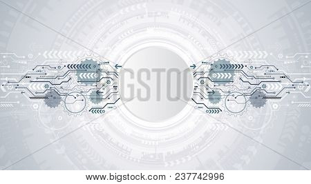 Abstract Technological Background With Various Technological Elements. Structure Pattern Technology 