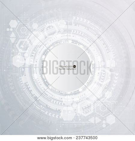 Abstract Technological Background With Various Technological Elements. Structure Pattern Technology 
