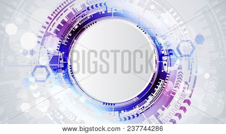 Abstract Technological Background With Various Technological Elements. Structure Pattern Technology 