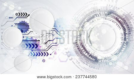 Abstract Technological Background With Various Technological Elements. Structure Pattern Technology 