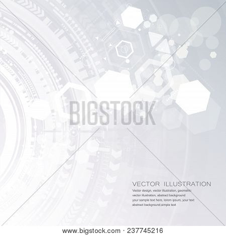 Abstract Technological Background With Various Technological Elements. Structure Pattern Technology 